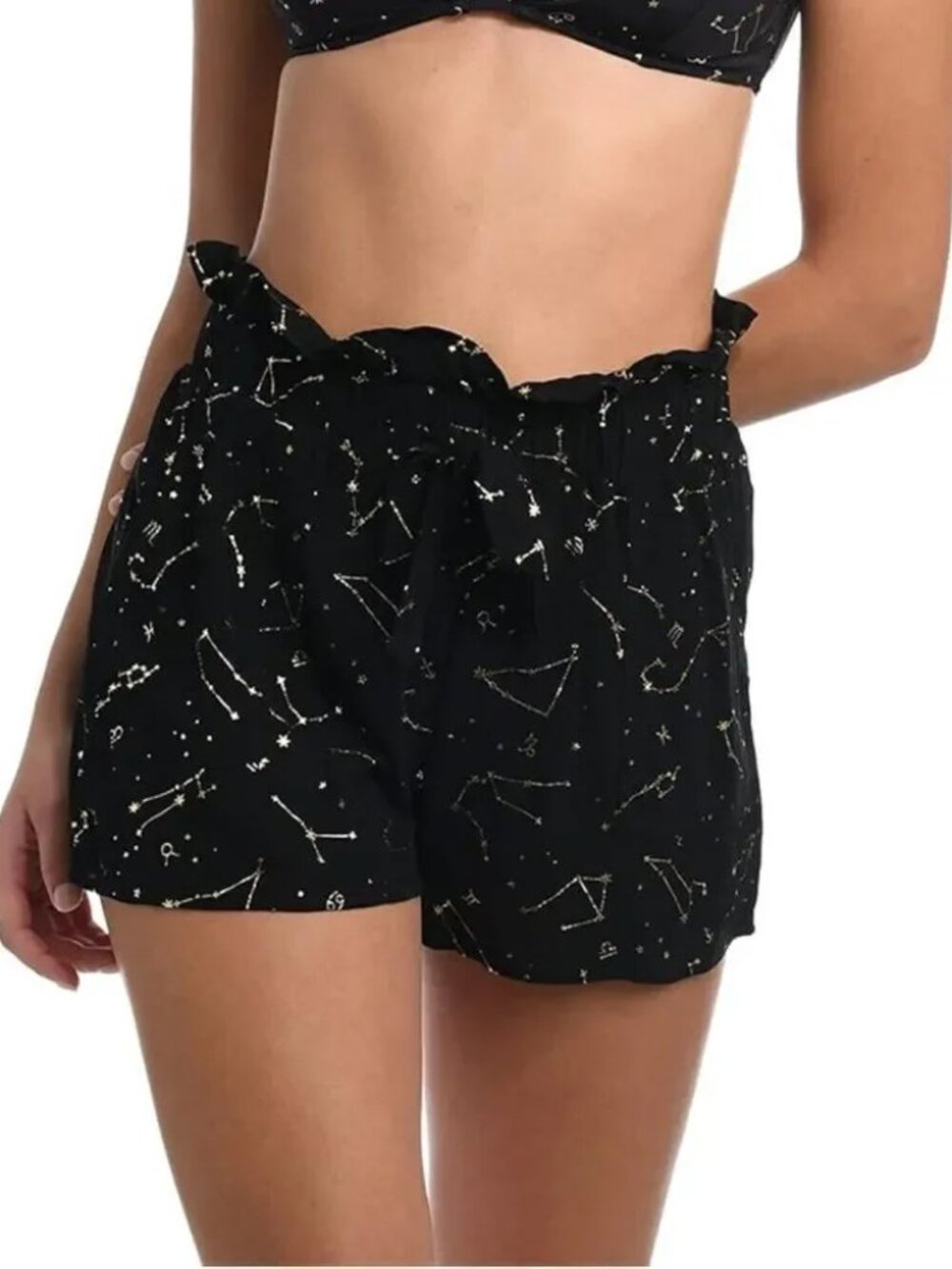 New Sunshine 79 Women's Black Resort Short Zodiac Swimsuit Cover Up Size Small